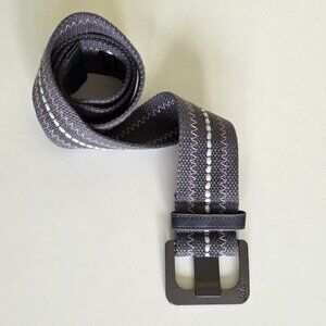 EDC by Esprit Belt For Size 4 Gray Embroidered Woven Metal Buckle Y2K VTG Boho